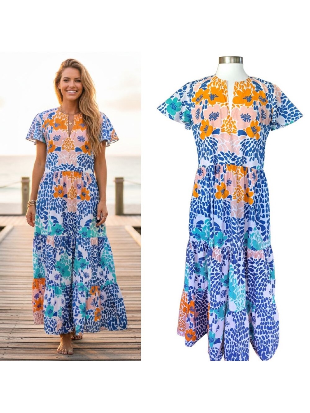 OLIPHANT Tiered Maxi Dress